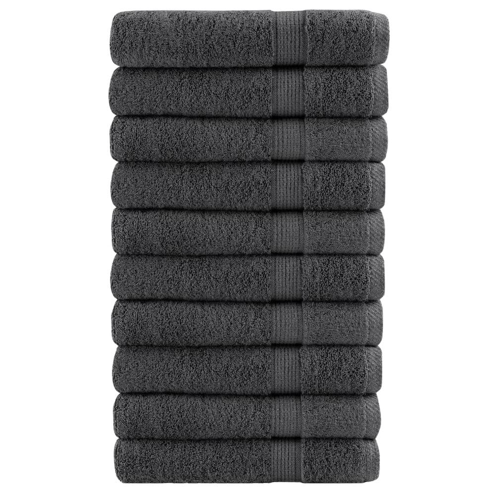 Premium Saunatücher SOLUND 10 Stk. Anthrazit 80x200 cm 600 g/m²