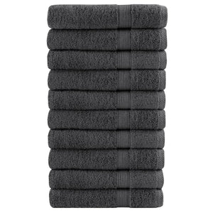 Premium Saunatücher SOLUND 10 Stk. Anthrazit 80x200 cm 600 g/m²
