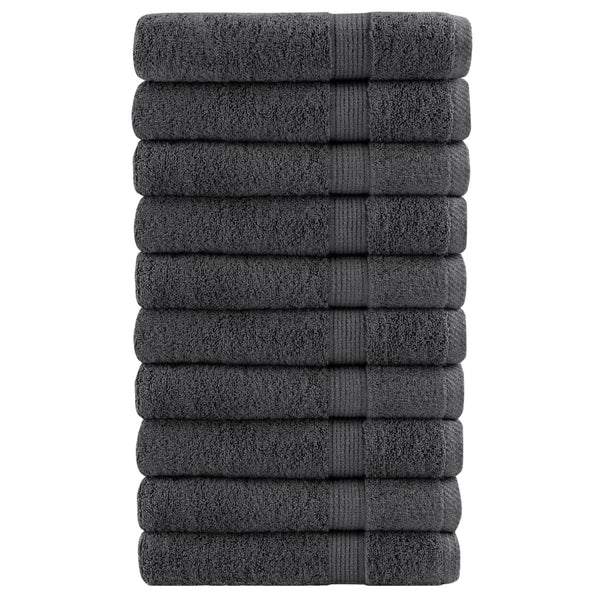 Premium Saunatücher SOLUND 10 Stk. Anthrazit 80x200 cm 600 g/m²