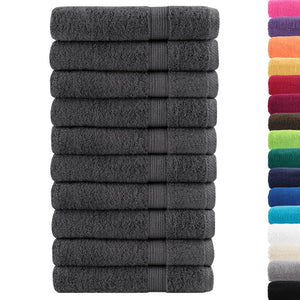 Premium Saunatücher SOLUND 10 Stk. Anthrazit 80x200 cm 600 g/m²