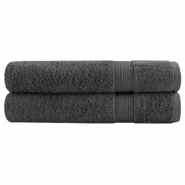 Premium Handtücher SOLUND 2 Stk. Anthrazit 100x200 cm 600 g/m²