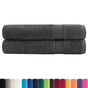 Premium Handtücher SOLUND 2 Stk. Anthrazit 100x200 cm 600 g/m²
