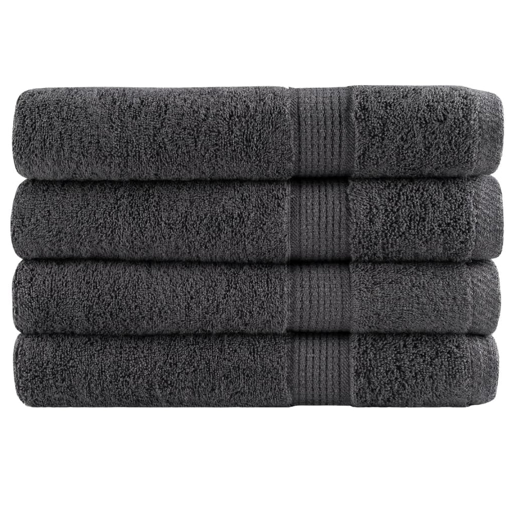 Premium Handtücher SOLUND 4 Stk. Anthrazit 100x200 cm 600 g/m²