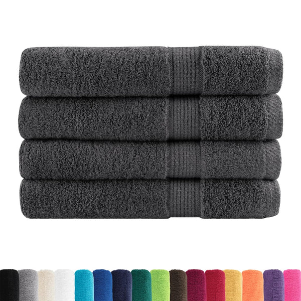 Premium Handtücher SOLUND 4 Stk. Anthrazit 100x200 cm 600 g/m²