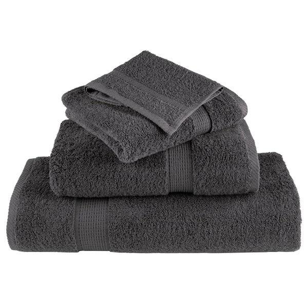 Premium Handtücher SOLUND 4 Stk. Anthrazit 100x200 cm 600 g/m²