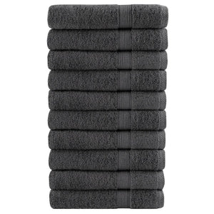 Premium Handtücher SOLUND 10 Stk. Anthrazit 100x200 cm 600 g/m²