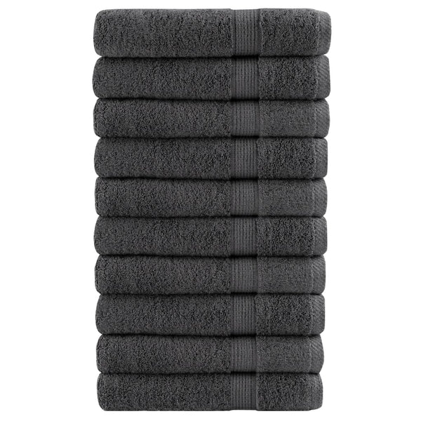 Premium Handtücher SOLUND 10 Stk. Anthrazit 100x200 cm 600 g/m²