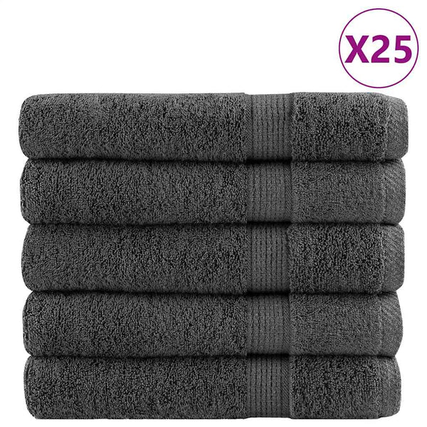 Premium Handtücher SOLUND 50 Stk. Anthrazit 100x200 cm 600 g/m²