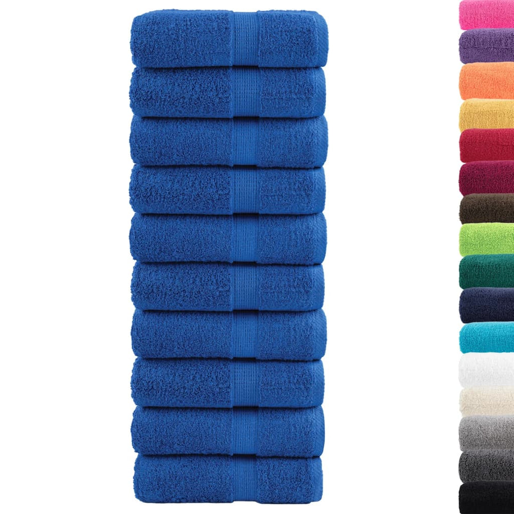Premium Gästetücher SOLUND 10 Stk. Blau 30x50 cm 600 g/m²