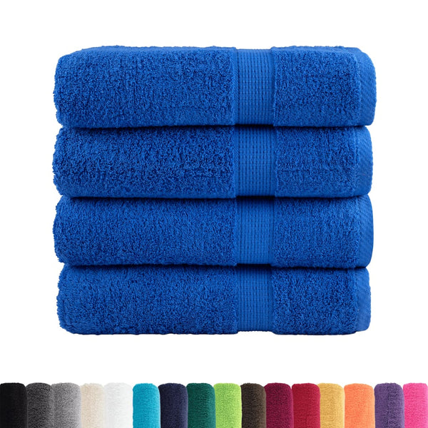 Premium Handtücher SOLUND 4 Stk. Blau 50x100 cm 600 g/m²