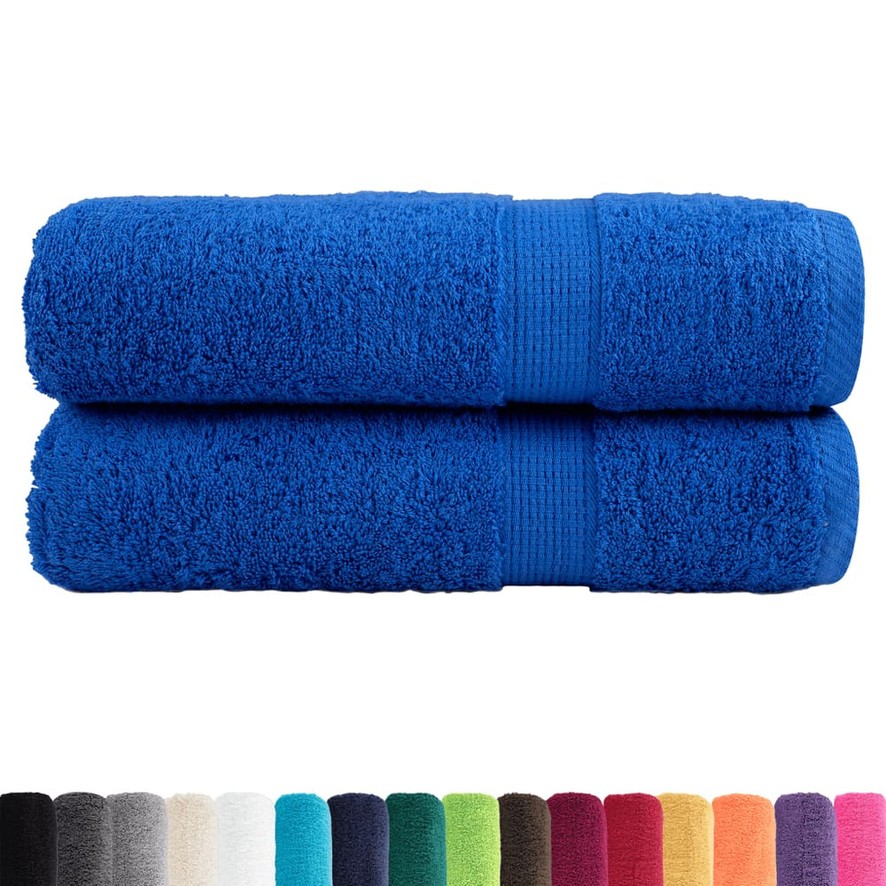 Premium Duschtücher SOLUND 2 Stk. Blau 70x140 cm 600 g/m²