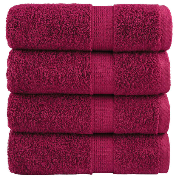Premium-Waschtücher SOLUND 4 Stk. Bordeaux 30x30 cm 600 g/m²