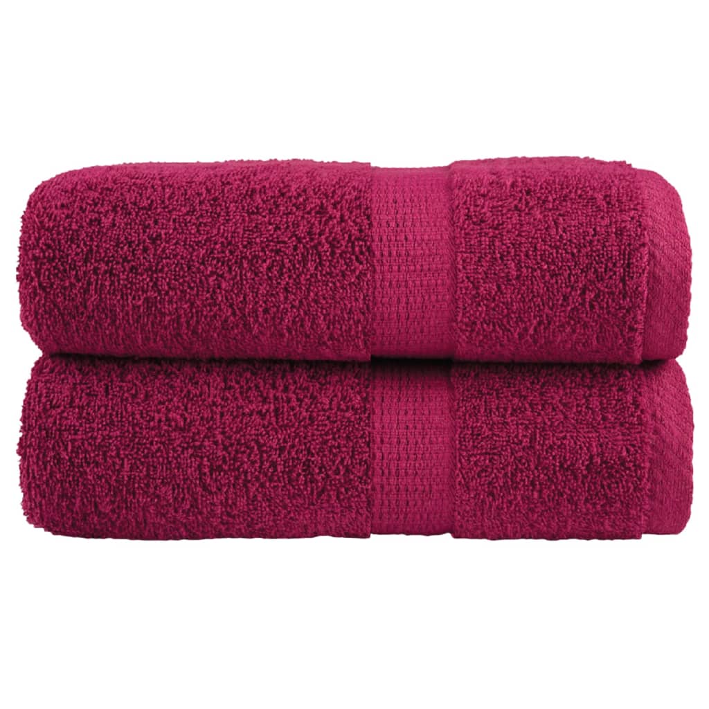 Premium Gästetücher SOLUND 2 Stk. Bordeaux 30x50 cm 600 g/m²