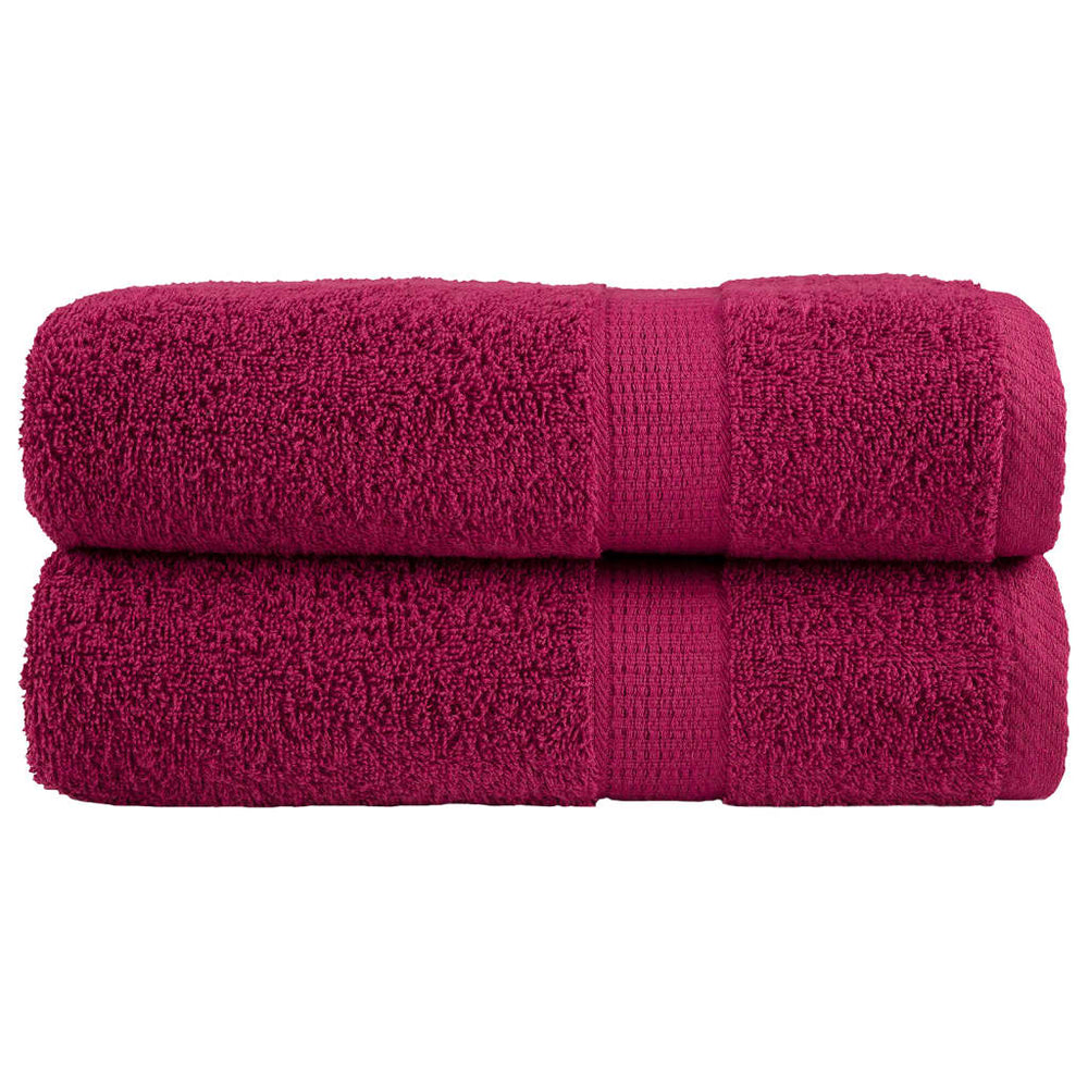 Premium Duschtücher SOLUND 2 Stk. Bordeaux 70x140 cm 600 g/qm