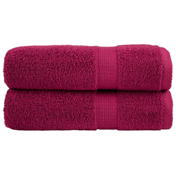 Premium Duschtücher SOLUND 2 Stk. Bordeaux 70x140 cm 600 g/qm