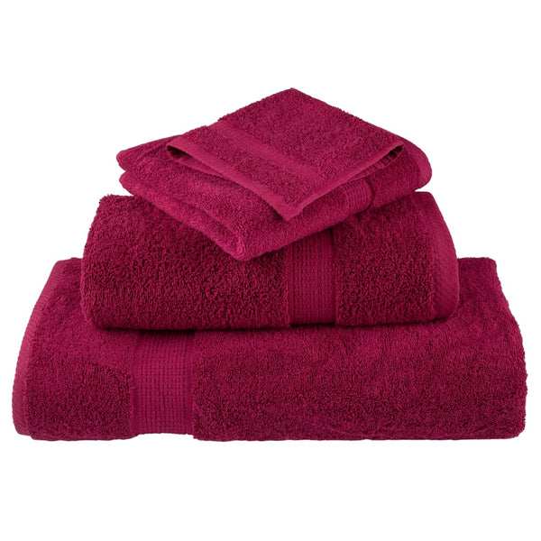Premium Duschtücher SOLUND 10 Stk. Bordeaux 70x140 cm 600 g/qm