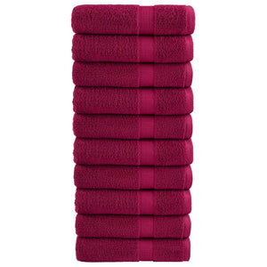 Premium Badetücher SOLUND 10 Stk. Bordeaux 100x150 cm 600 g/m²