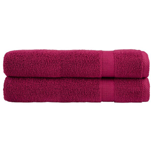 Premium Handtücher SOLUND 2 Stk. Bordeaux 100x200 cm 600 g/m²