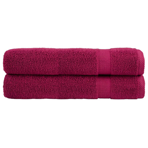 Premium Handtücher SOLUND 2 Stk. Bordeaux 100x200 cm 600 g/m²