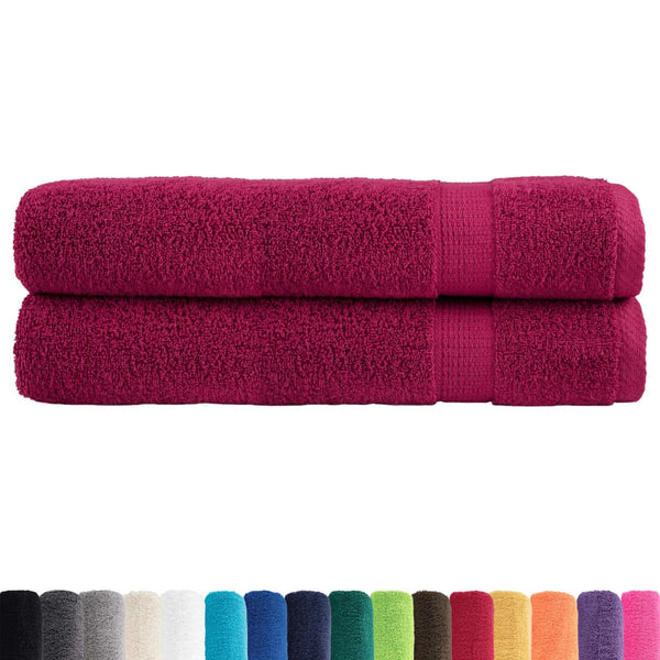 Premium Handtücher SOLUND 2 Stk. Bordeaux 100x200 cm 600 g/m²