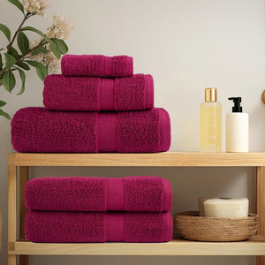Premium Handtücher SOLUND 2 Stk. Bordeaux 100x200 cm 600 g/m²