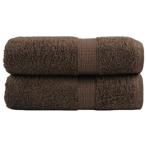 Premium-Waschtücher SOLUND 2 Stk. Braun 30x30 cm 600 g/m²