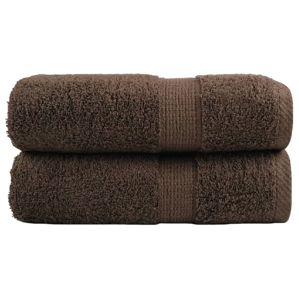 Premium-Waschtücher SOLUND 2 Stk. Braun 30x30 cm 600 g/m²