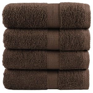 Premium-Waschtücher SOLUND 4 Stk. Braun 30x30 cm 600 g/m²