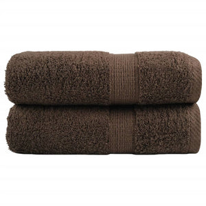 Premium Gästetücher SOLUND 2 Stk. Braun 30x50 cm 600 g/m²