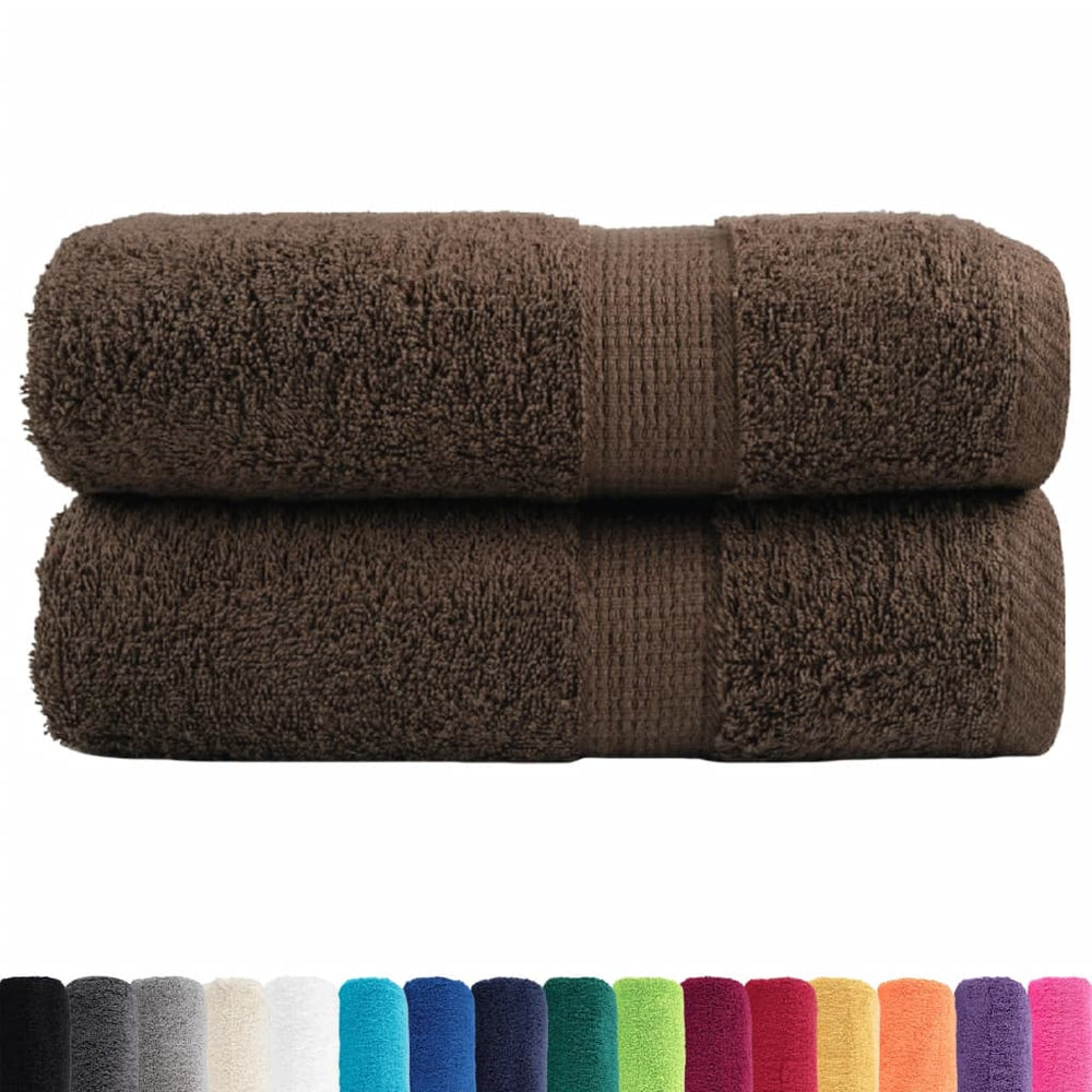 Premium Gästetücher SOLUND 2 Stk. Braun 30x50 cm 600 g/m²