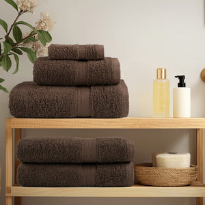 Premium Gästetücher SOLUND 2 Stk. Braun 30x50 cm 600 g/m²