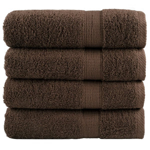 Premium Handtücher SOLUND 4 Stk. Braun 50x100 cm 600 g/m²