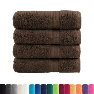 Premium Handtücher SOLUND 4 Stk. Braun 50x100 cm 600 g/m²