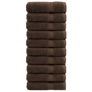 Premium Duschtücher SOLUND 10 Stk. Braun 70x140 cm 600 g/m²