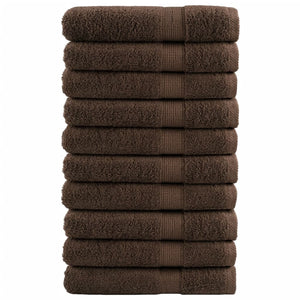 Premium Saunatücher SOLUND 10 Stk. Braun 80x200 cm 600 g/m²