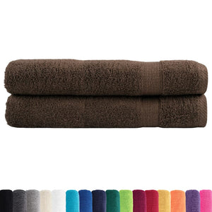 Premium Handtücher SOLUND 2 Stk. Braun 100x200 cm 600 g/m²