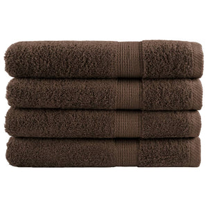 Premium Handtücher SOLUND 4 Stk. Braun 100x200 cm 600 g/m²