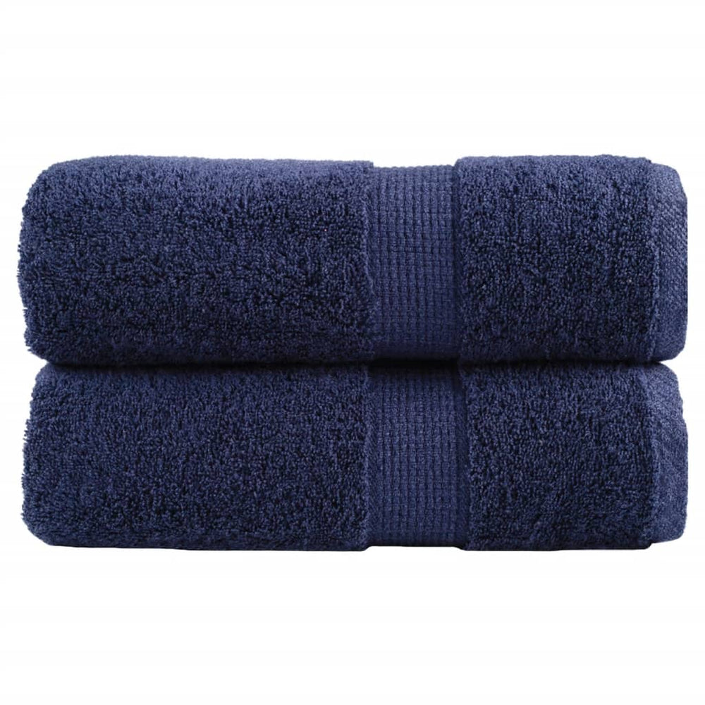 Premium Gästetücher SOLUND 2 Stk. Marineblau 30x50 cm 600 g/m²