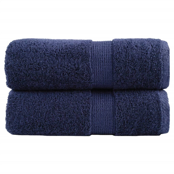 Premium Gästetücher SOLUND 2 Stk. Marineblau 30x50 cm 600 g/m²