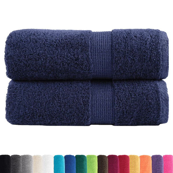 Premium Gästetücher SOLUND 2 Stk. Marineblau 30x50 cm 600 g/m²