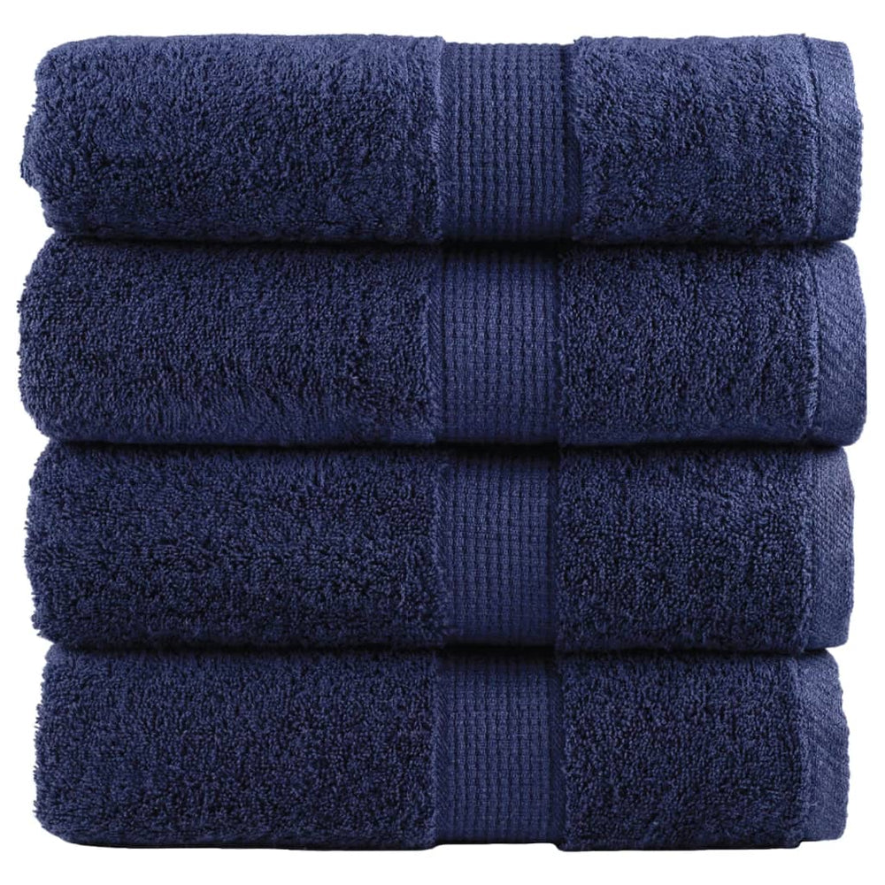 Premium Gästetücher SOLUND 4 Stk. Marineblau 30x50 cm 600 g/m²