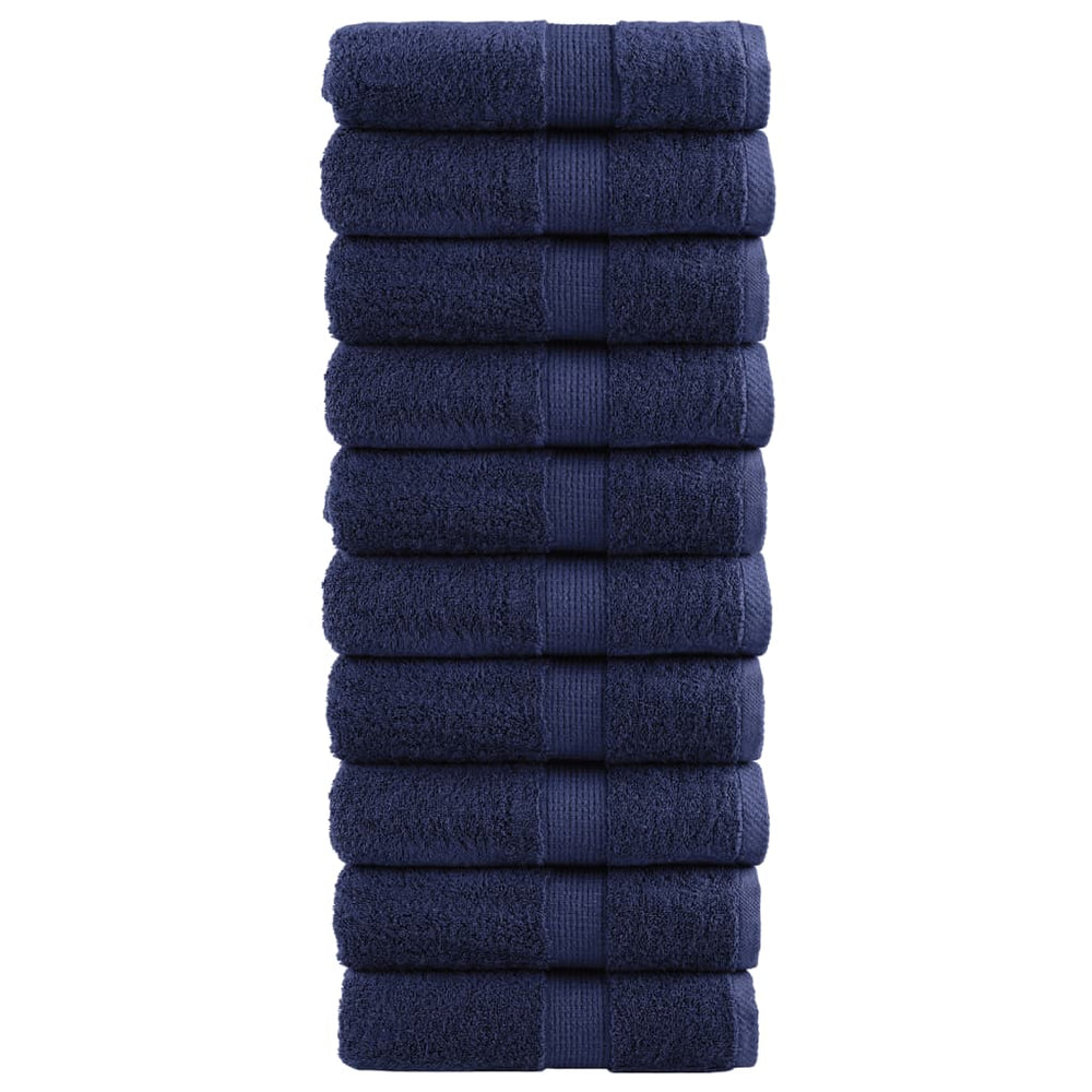 Premium Gästetücher SOLUND 10 Stk. Marineblau 30x50 cm 600 g/m²