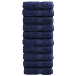 Premium Gästetücher SOLUND 10 Stk. Marineblau 30x50 cm 600 g/m²