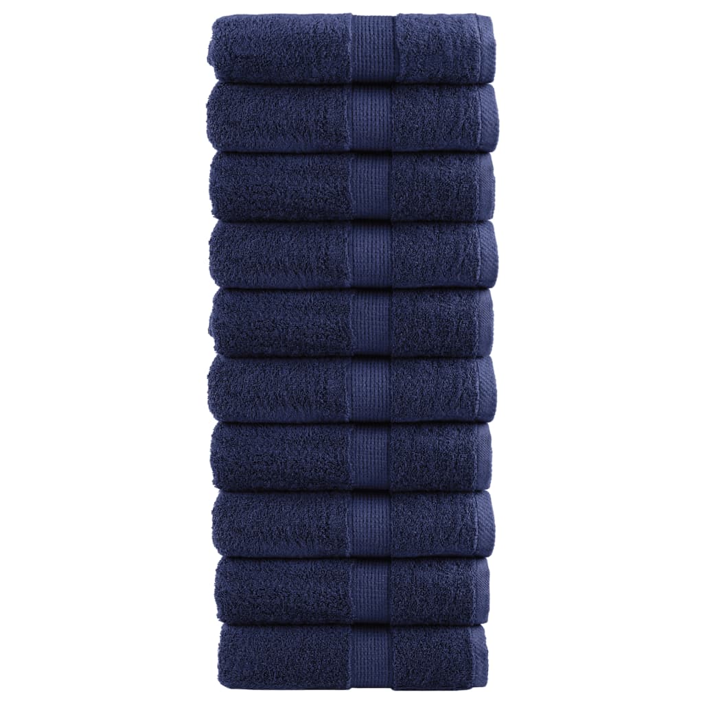 Premium Gästetücher SOLUND 10 Stk. Marineblau 30x50 cm 600 g/m²
