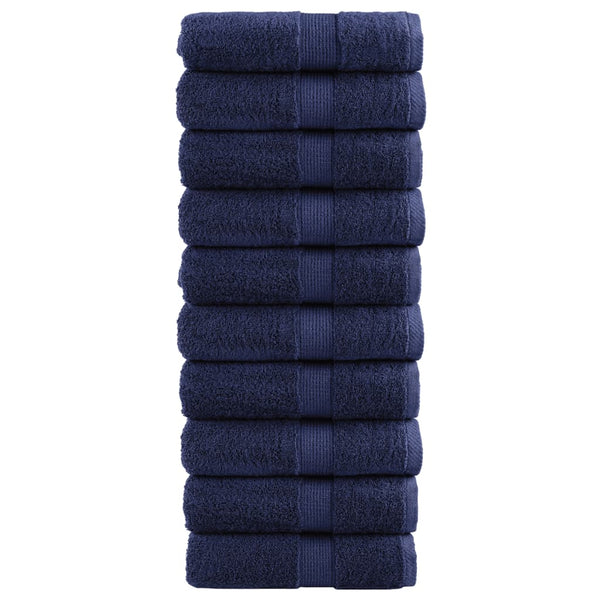 Premium Gästetücher SOLUND 10 Stk. Marineblau 30x50 cm 600 g/m²