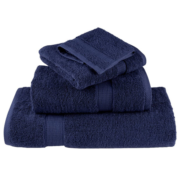 Premium Handtücher SOLUND 2 Stk. Marineblau 50x100 cm 600 g/m²
