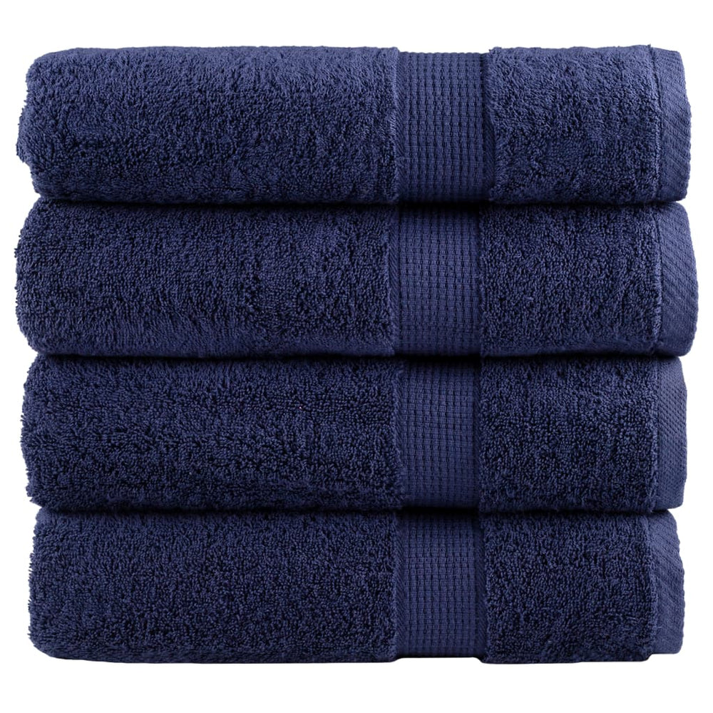 Premium Handtücher SOLUND 4 Stk. Marineblau 50x100 cm 600 g/m²