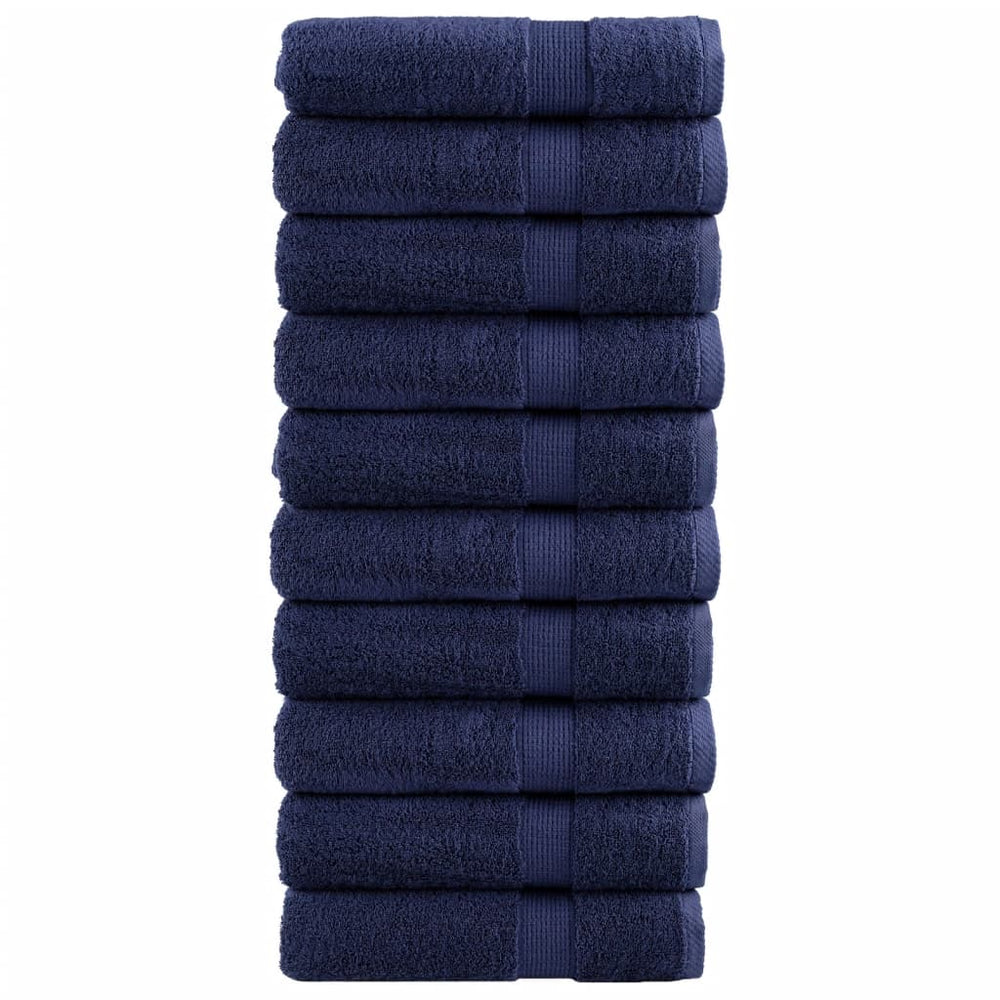 Premium Handtücher SOLUND 10 Stk. Marineblau 50x100 cm 600 g/m²