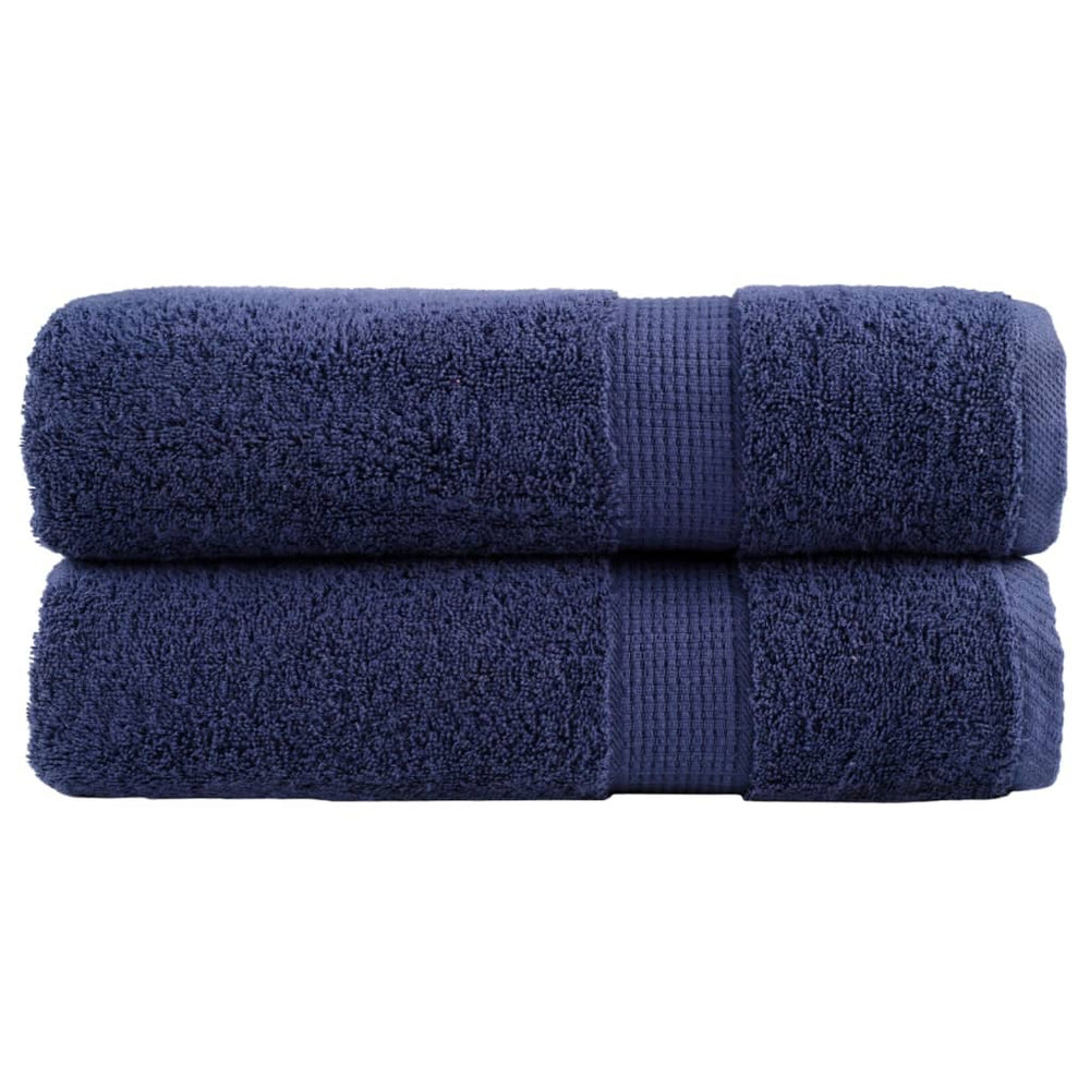 Premium Duschtücher SOLUND 2 Stk. Marineblau 70x140 cm 600 g/m²