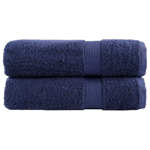 Premium Duschtücher SOLUND 2 Stk. Marineblau 70x140 cm 600 g/m²